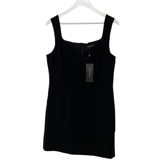 FRENCH CONNECTION WOMENS 12 WHISPER RUTH MINI DRESS BLACK COCKTAIL PARTY NEW - Picture 5 of 14